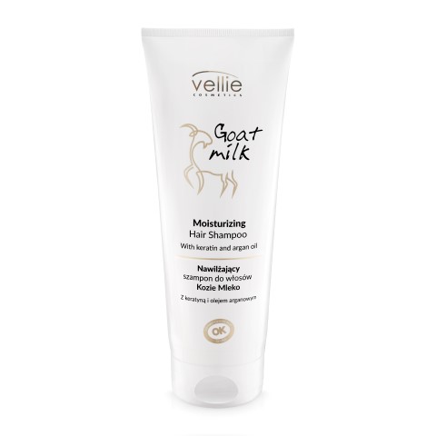 VELLIE Hydratační šampon na vlasy z kozího mléka 250ml