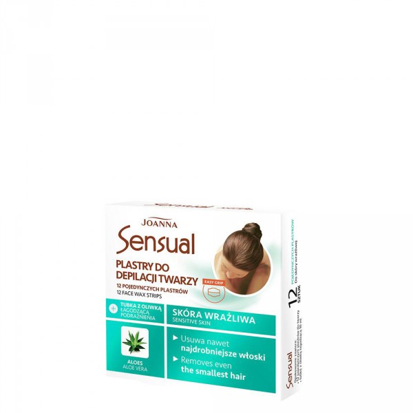 Sensual depilační náplast na obličej s aloe 12ks
