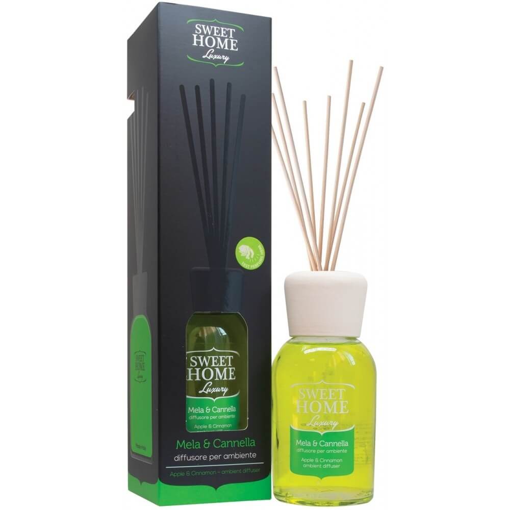 SWEET HOME – Aroma difuzér s tyčinkami Jablko a skořice, 250ml